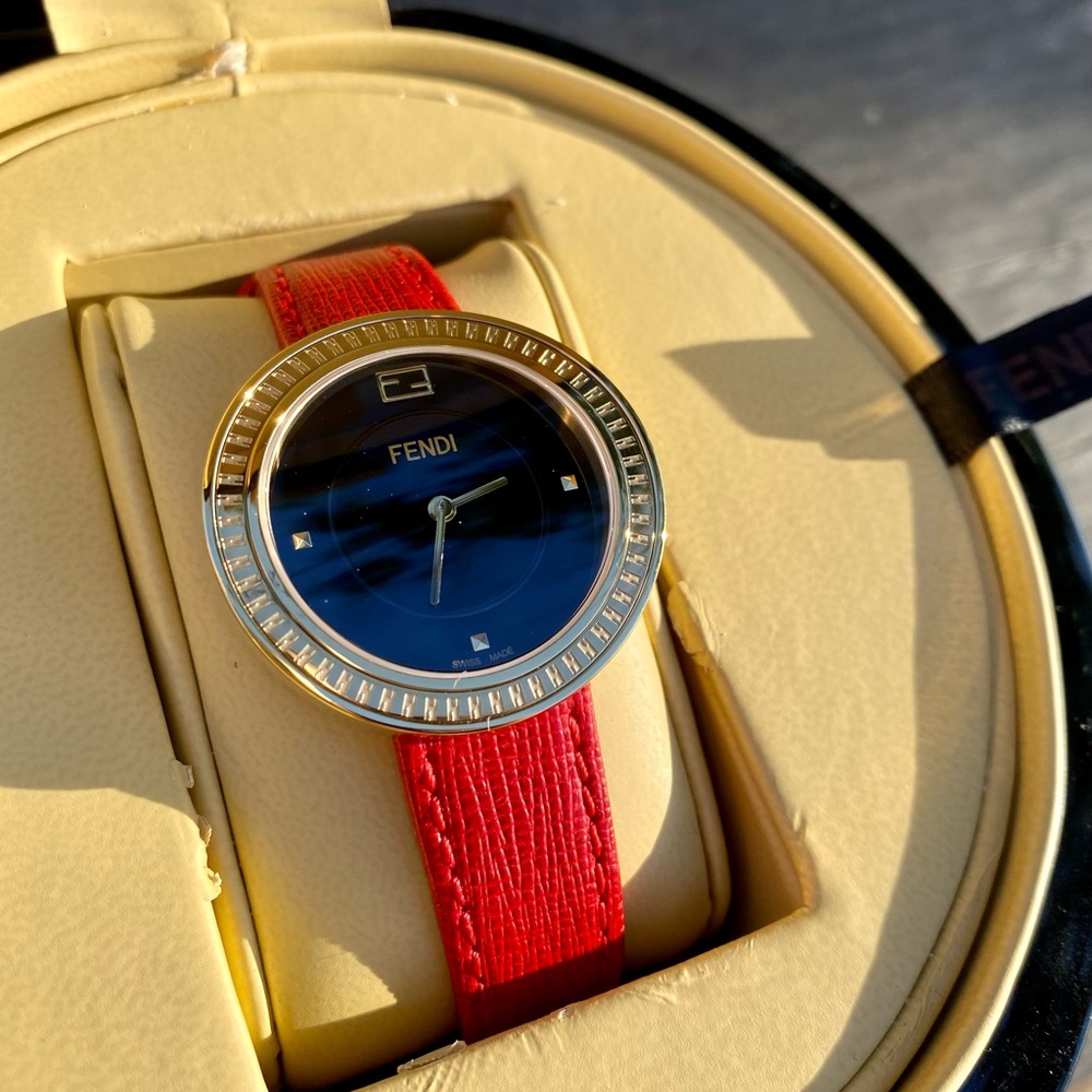 Fendi My Way Watch with arctic fox fur